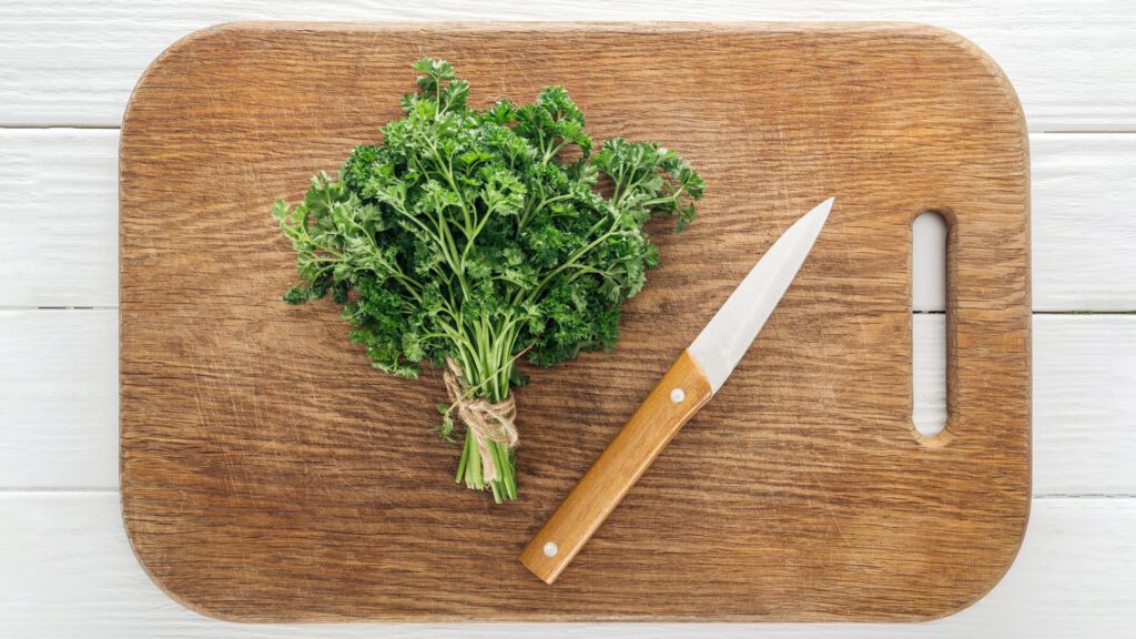Parsley nutrients beneficial for rabbits.